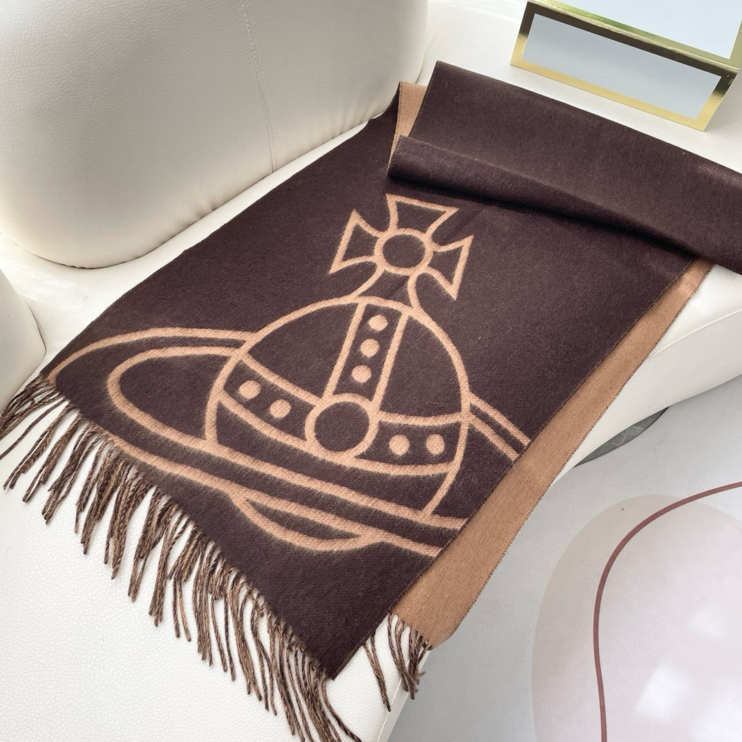 [TOP] Vivienne Westwood Cashmere Scarf 50*200cm  - 2 Colors