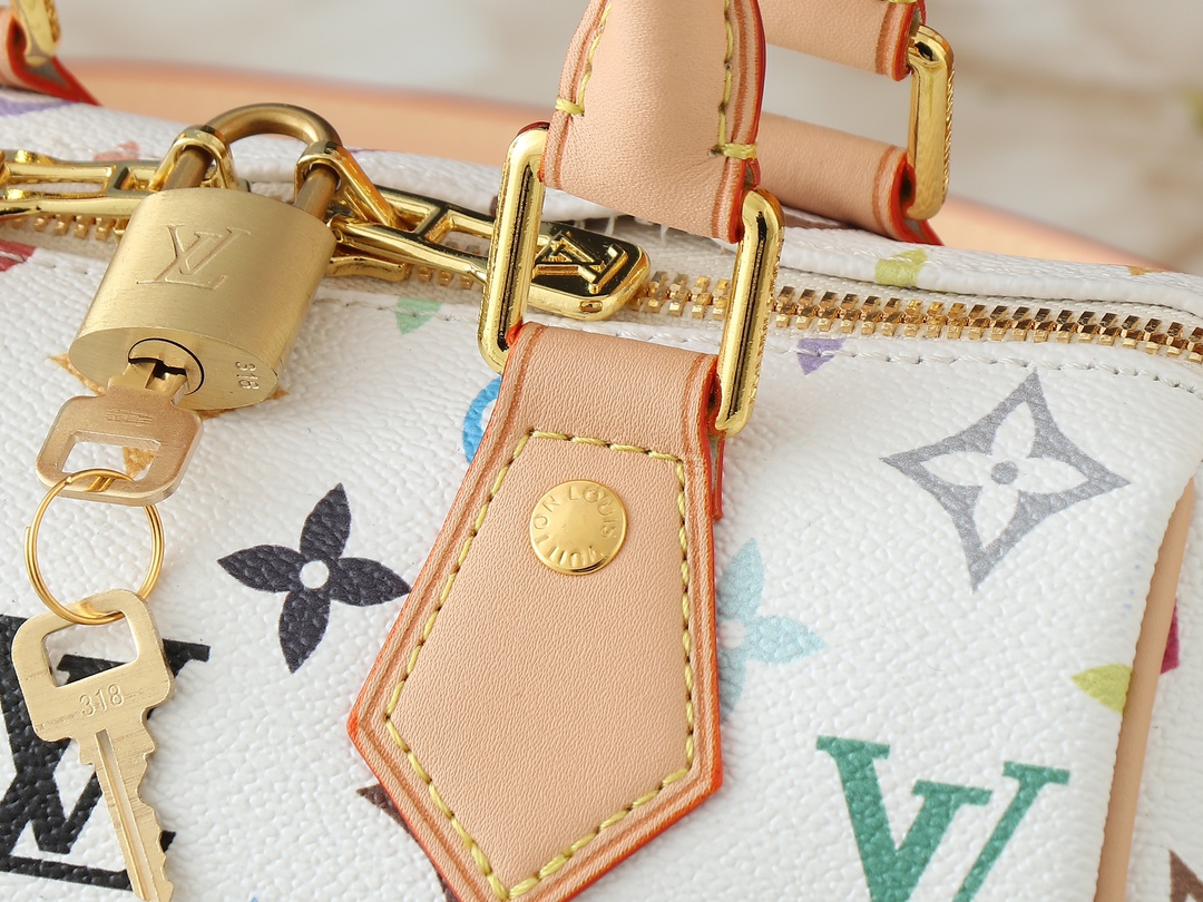 [TOP] Louis Vuitton LV Speedy Bandouliere 20 Bag 20.5x13.5x12.0 cm  - White