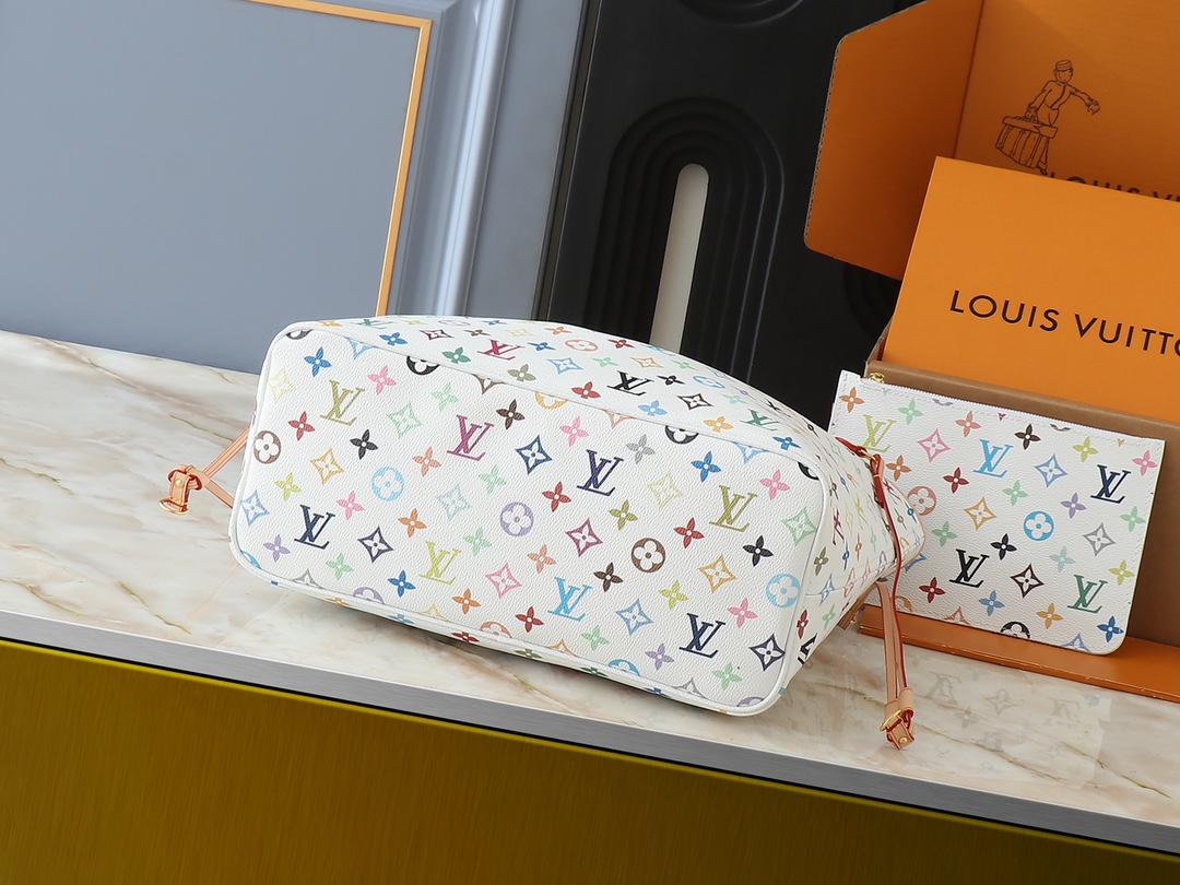 [TOP] Louis Vuitton LV Neverful Bag 31x28x14cm - White