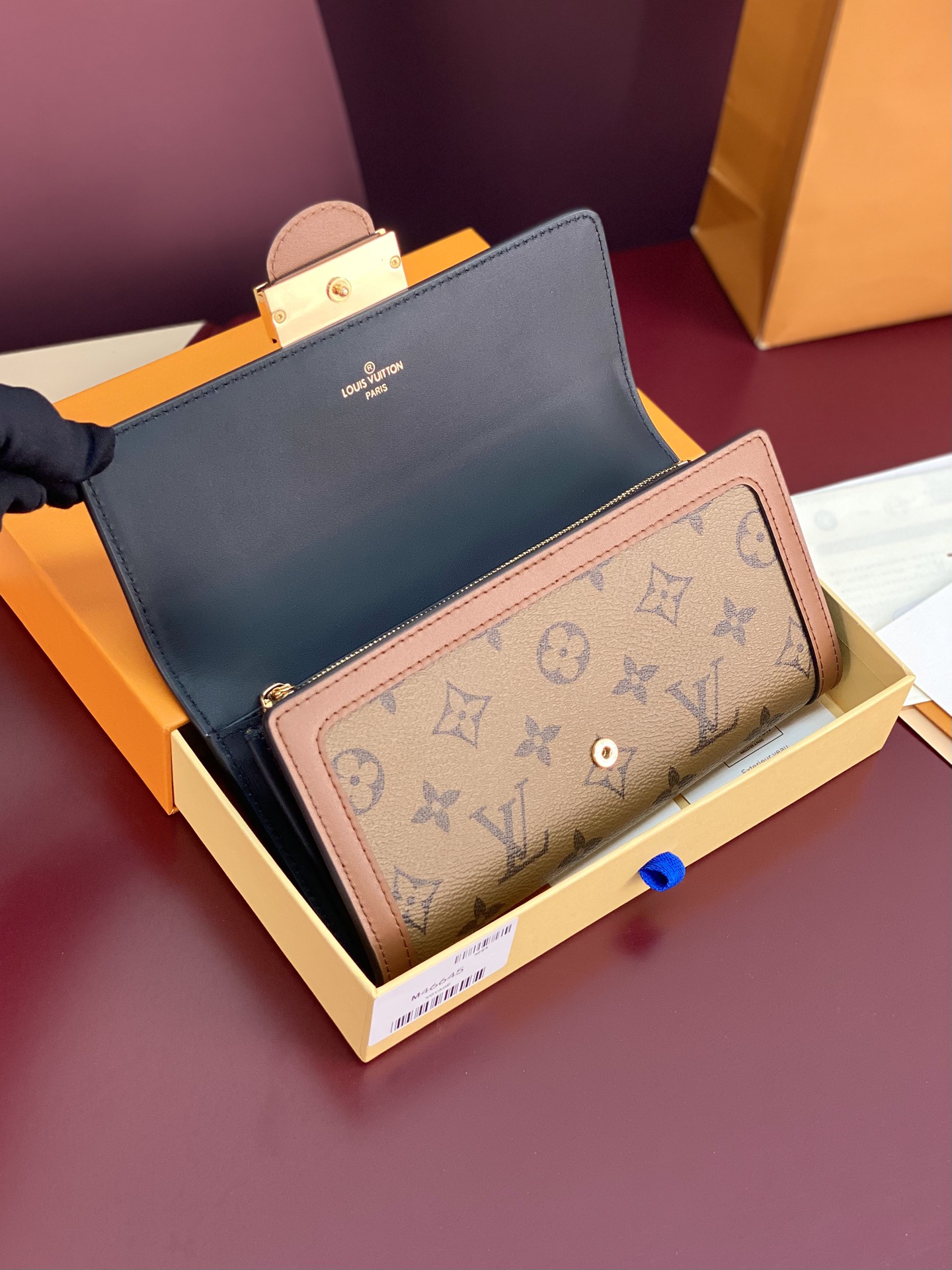 [TOP] Louis Vuitton LV LV Zippy Dauphine Monogram Canvas 10x2x19cm-Brown