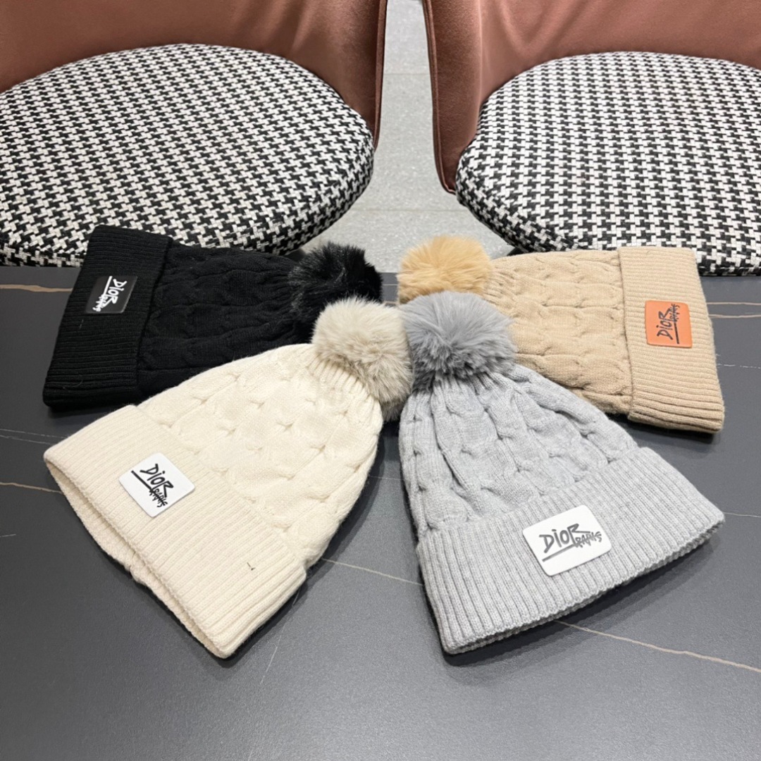 [TOP] Christian Dior Knitted Wool Hat - 4 Color