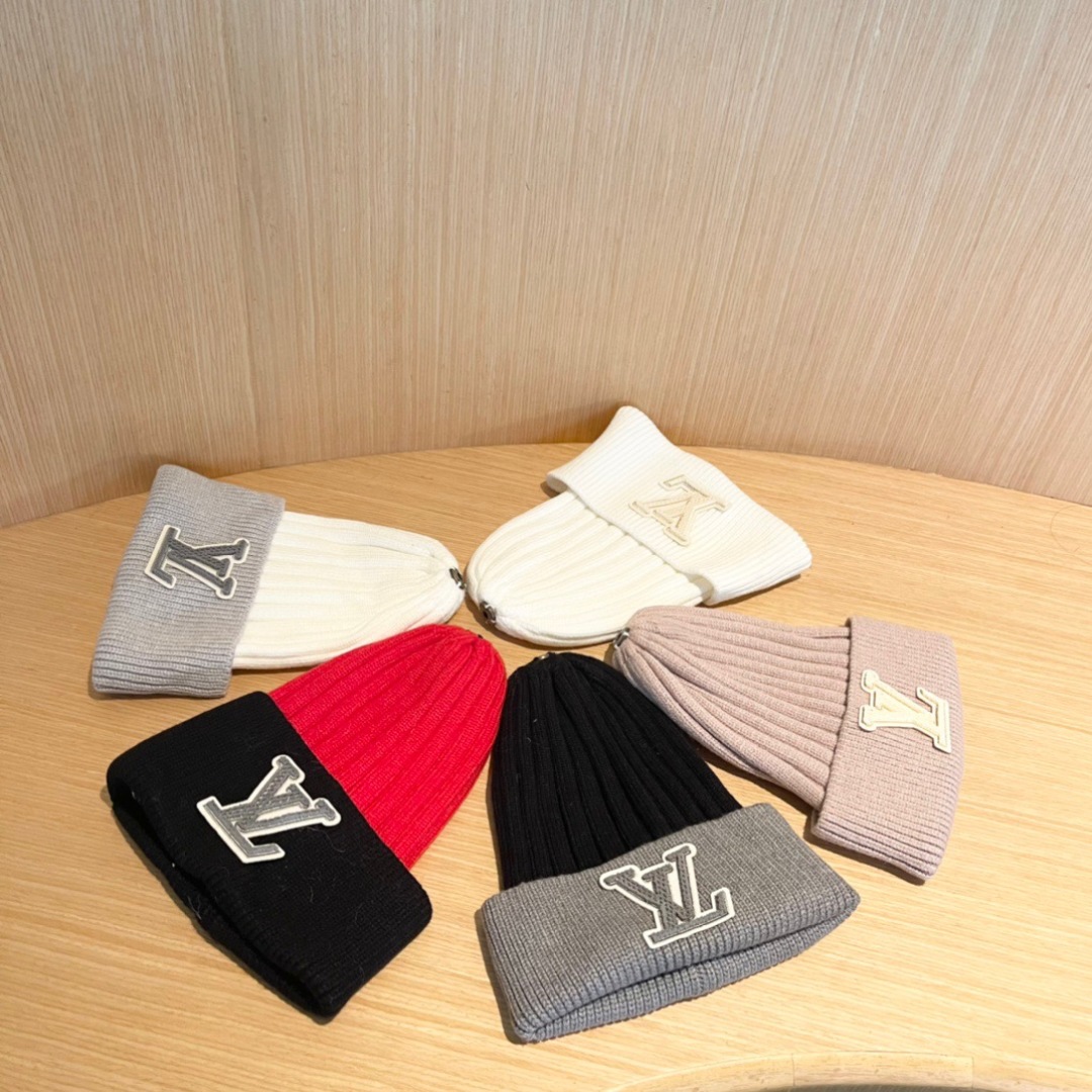 [TOP] Louis Vuitton LV Knitted Wool Hat - 5 Colors