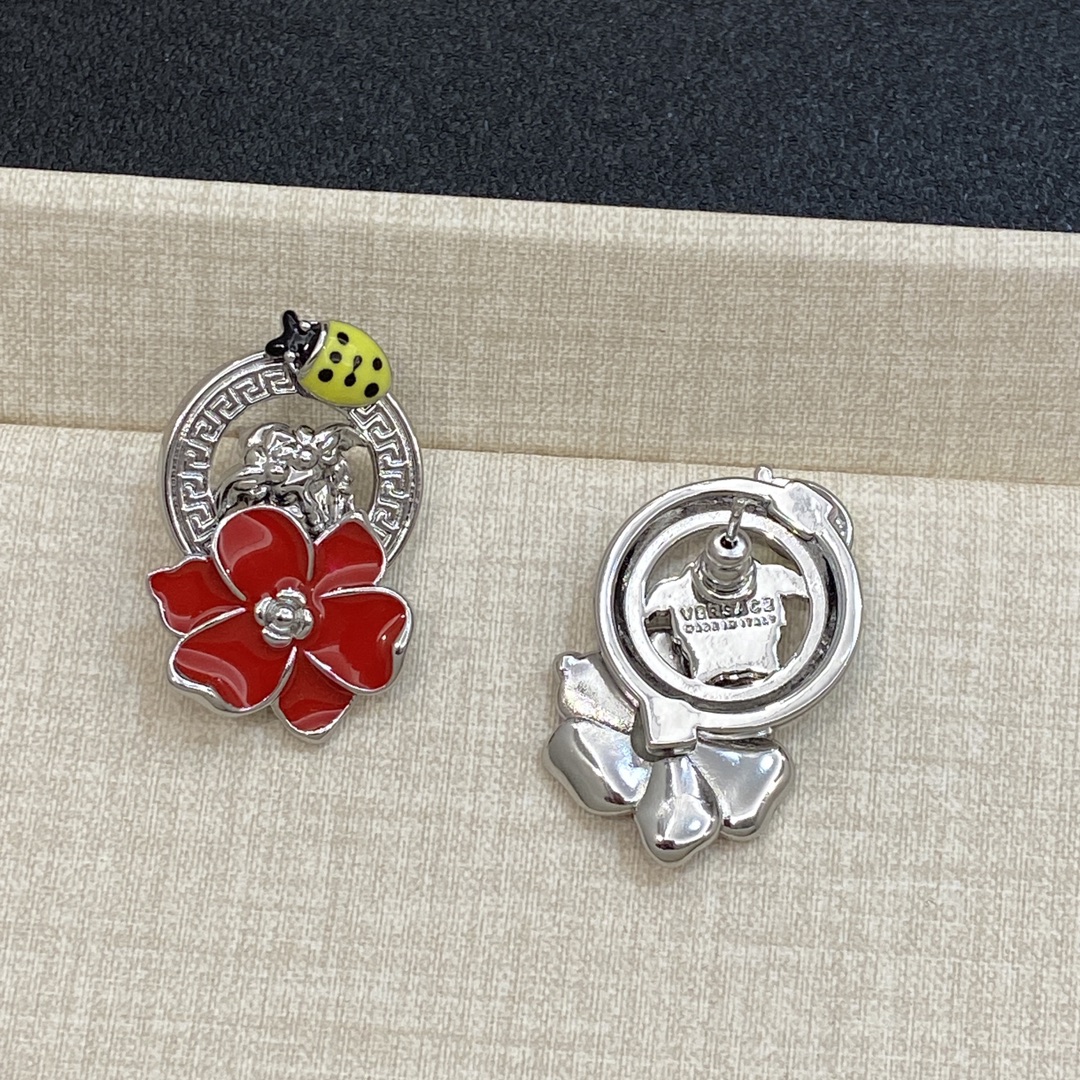 [TOP] VERSACE Earrings-Sliver