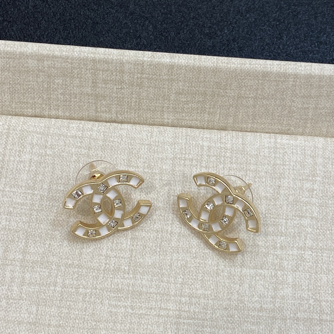 [TOP] CHANEL CC  Earrings- Gold