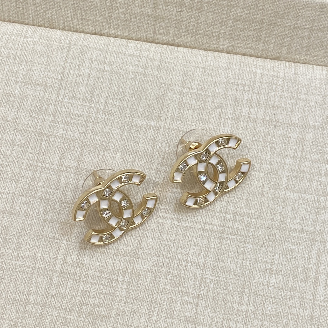 [TOP] CHANEL CC  Earrings- Gold