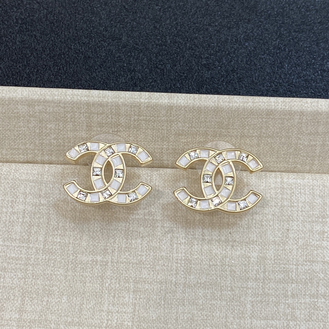 [TOP] CHANEL CC  Earrings- Gold