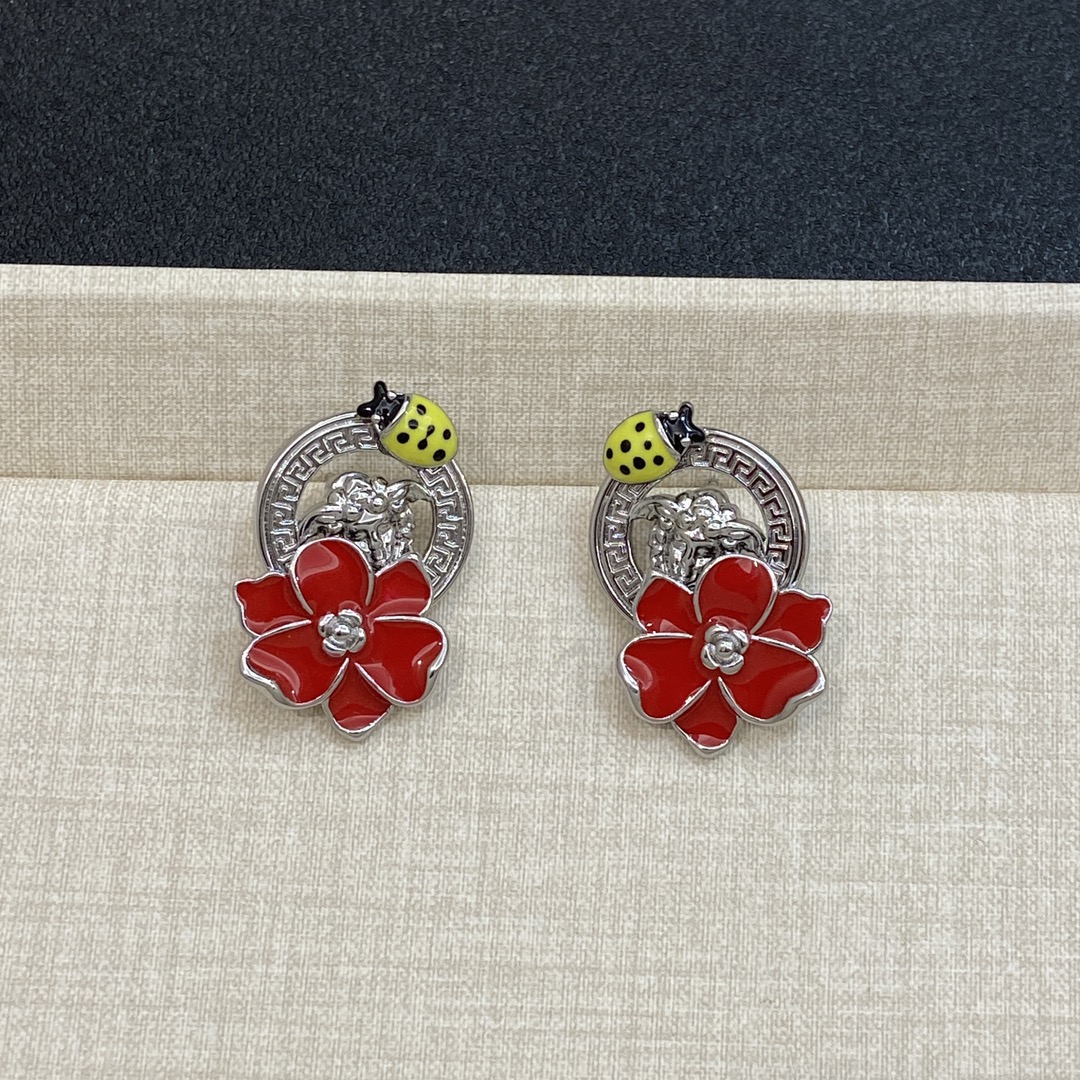 [TOP] VERSACE Earrings-Sliver