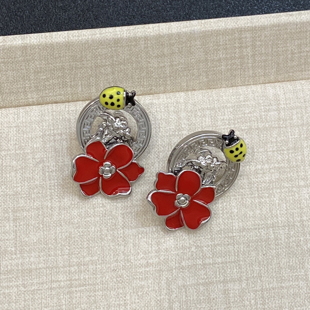 [TOP] VERSACE Earrings-Sliver