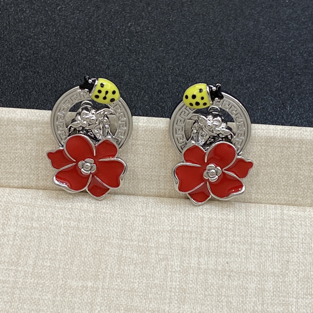 [TOP] VERSACE Earrings-Sliver