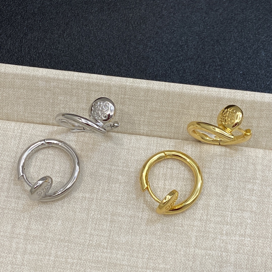 [TOP] LOEWE Hollow LOGO Earrings - 2 Color