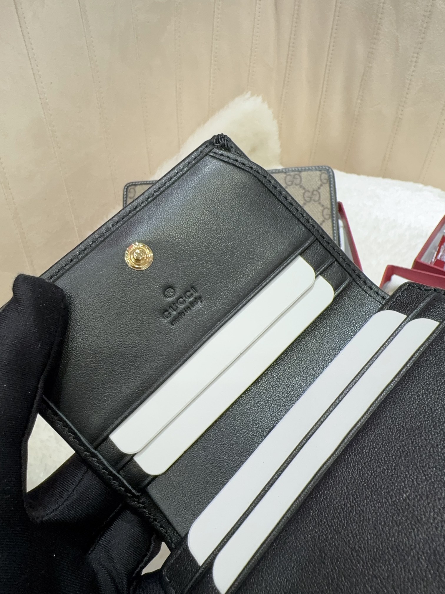 [TOP] GUCCI GG Single Pull Money Clip 11*8.5*3cm -  2 Colour