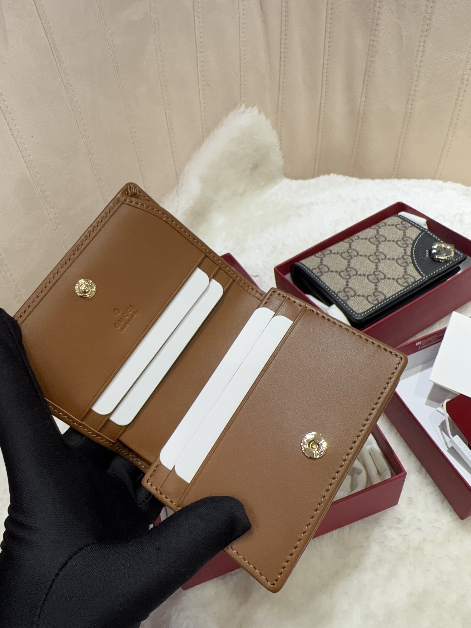 [TOP] GUCCI GG Single Pull Money Clip 11*8.5*3cm -  2 Colour