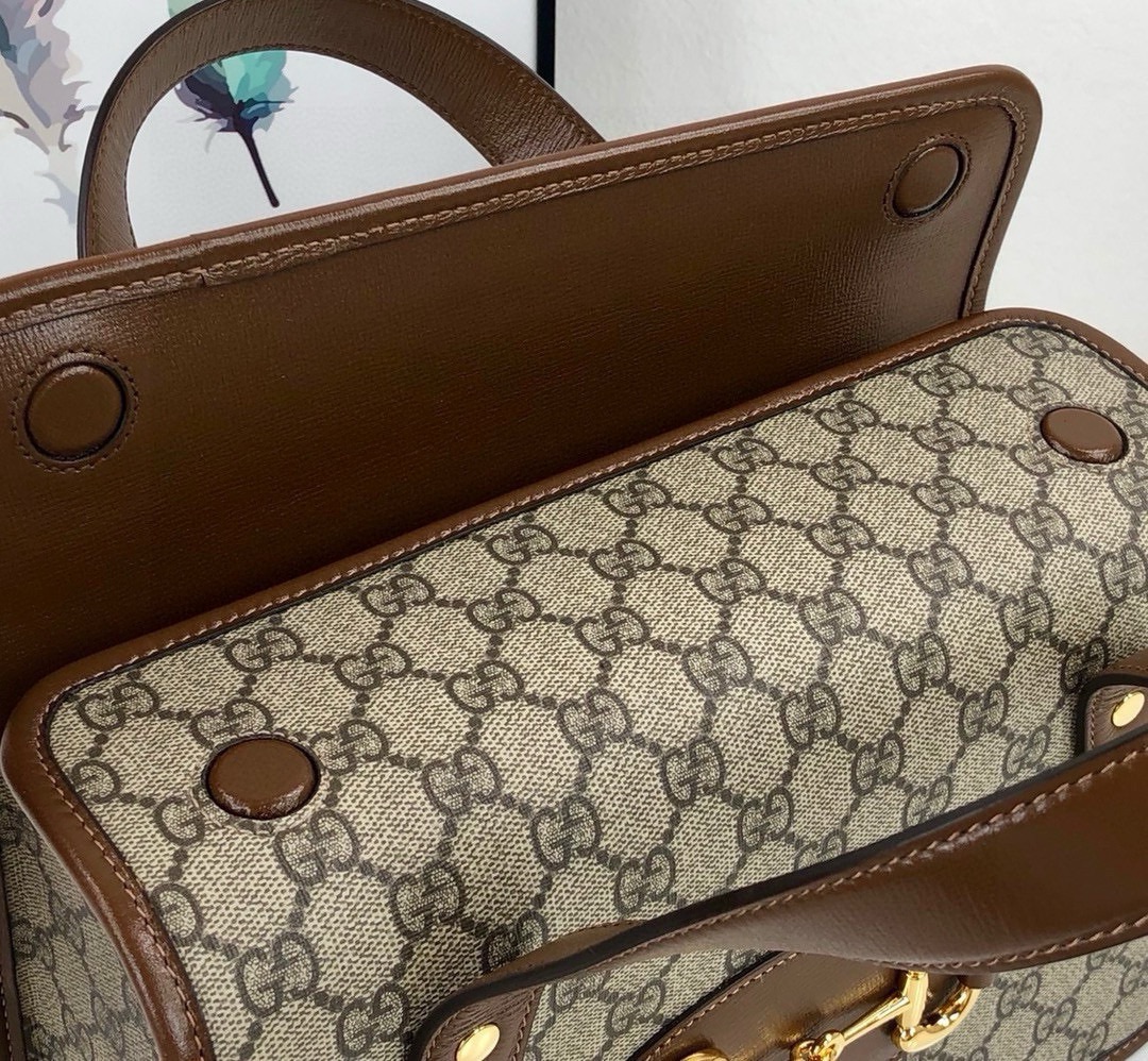 [TOP] GUCCI GG Horsebit 1955 Bag Handbags 27.5x17.5x11cm - Brown