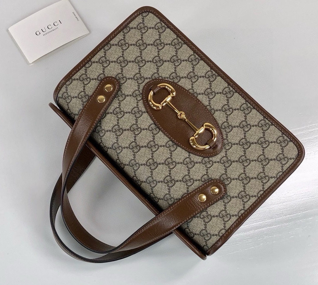 [TOP] GUCCI GG Horsebit 1955 Bag Handbags 27.5x17.5x11cm - Brown