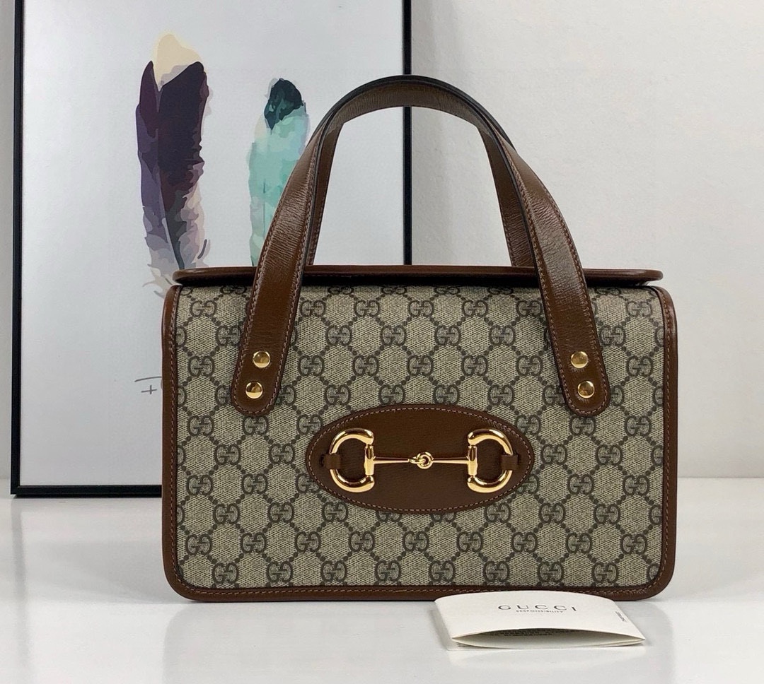 [TOP] GUCCI GG Horsebit 1955 Bag Handbags 27.5x17.5x11cm - Brown