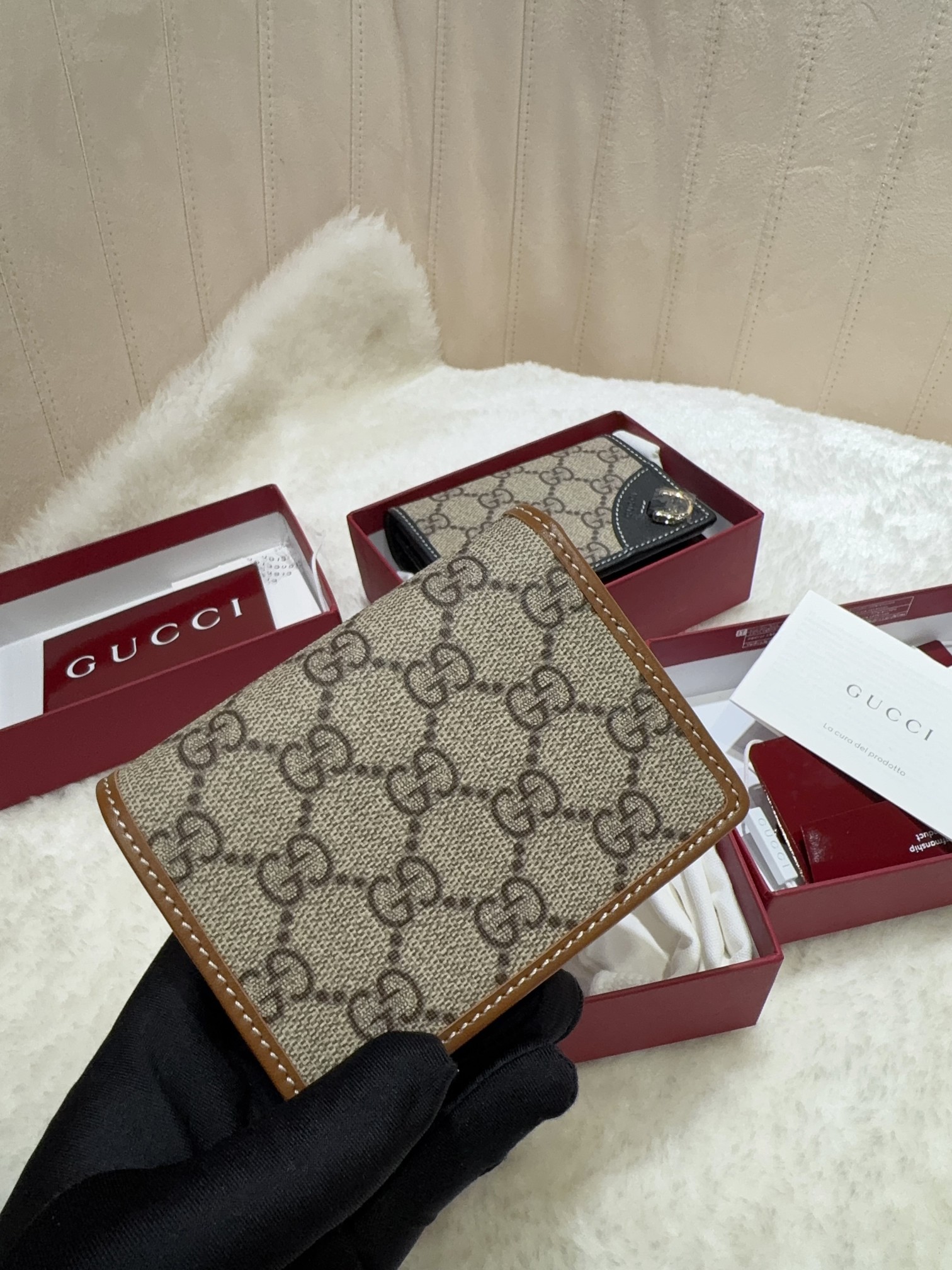 [TOP] GUCCI GG Single Pull Money Clip 11*8.5*3cm -  2 Colour