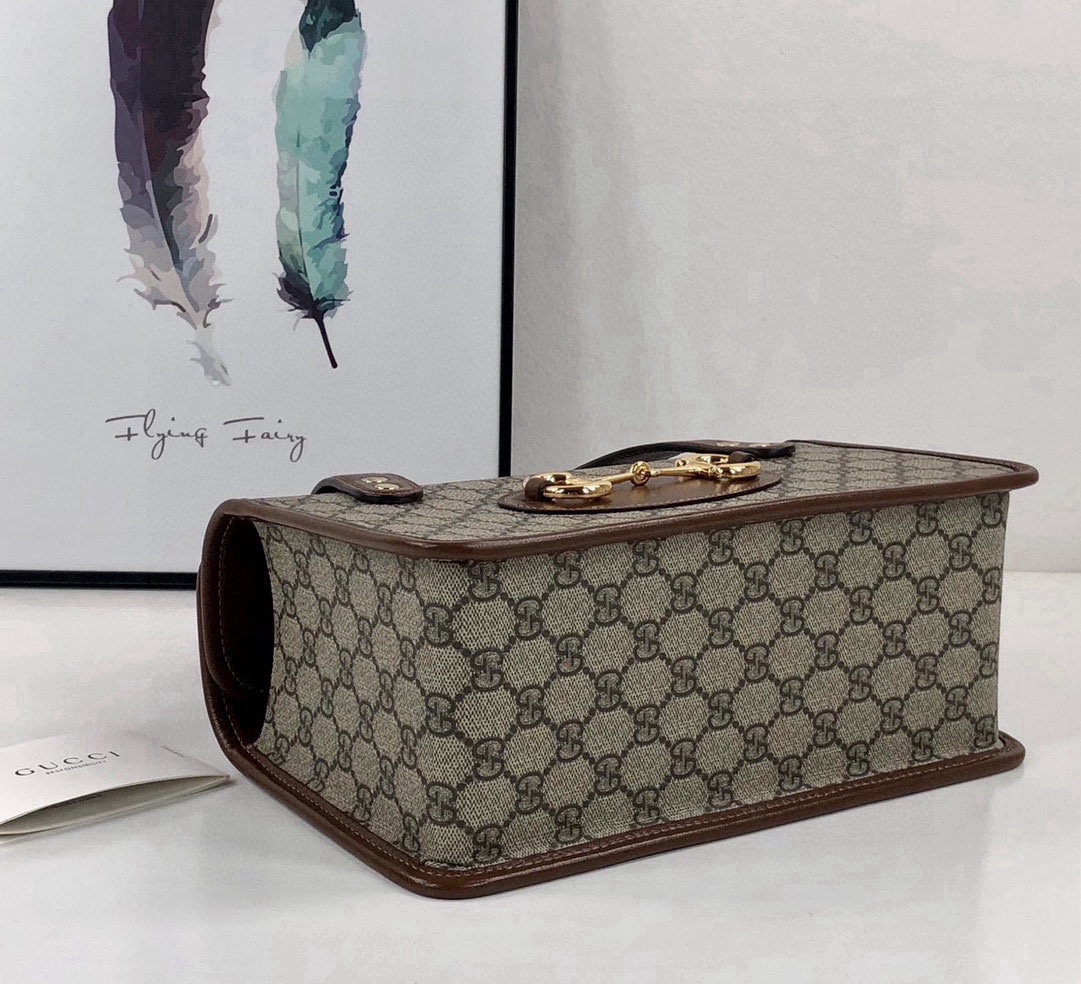 [TOP] GUCCI GG Horsebit 1955 Bag Handbags 27.5x17.5x11cm - Brown