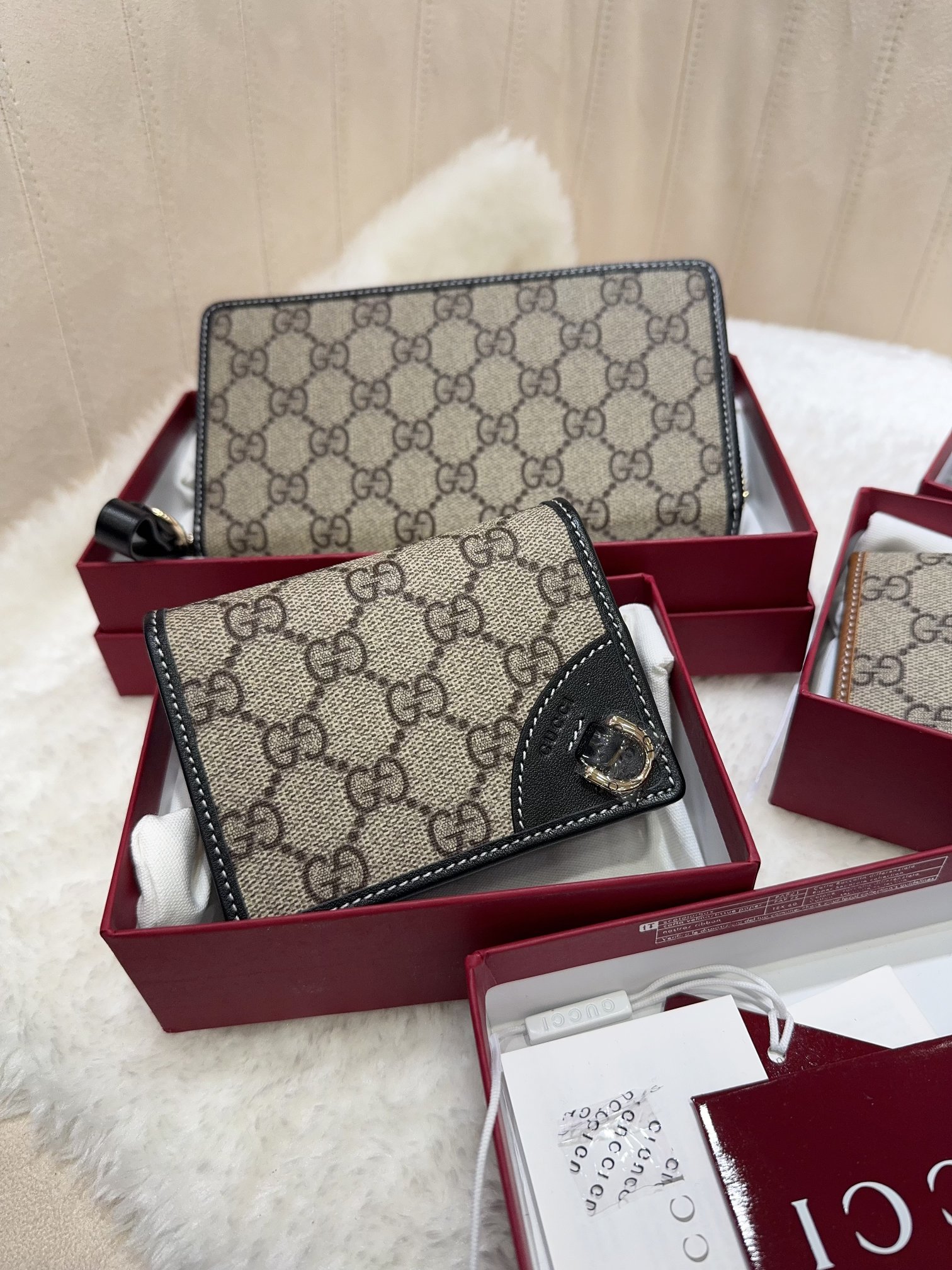 [TOP] GUCCI GG Single Pull Money Clip 11*8.5*3cm -  2 Colour