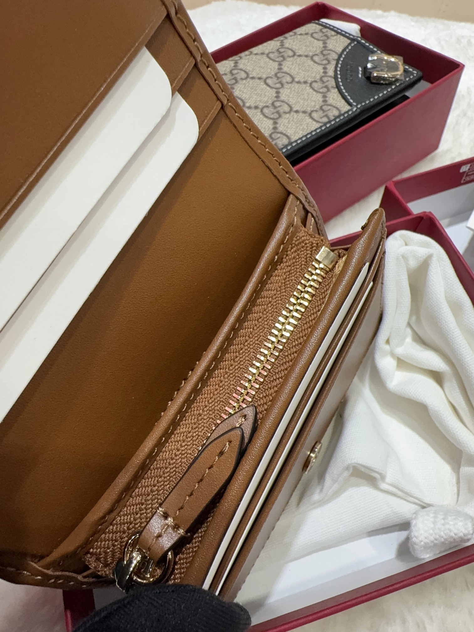 [TOP] GUCCI GG Single Pull Money Clip 11*8.5*3cm -  2 Colour