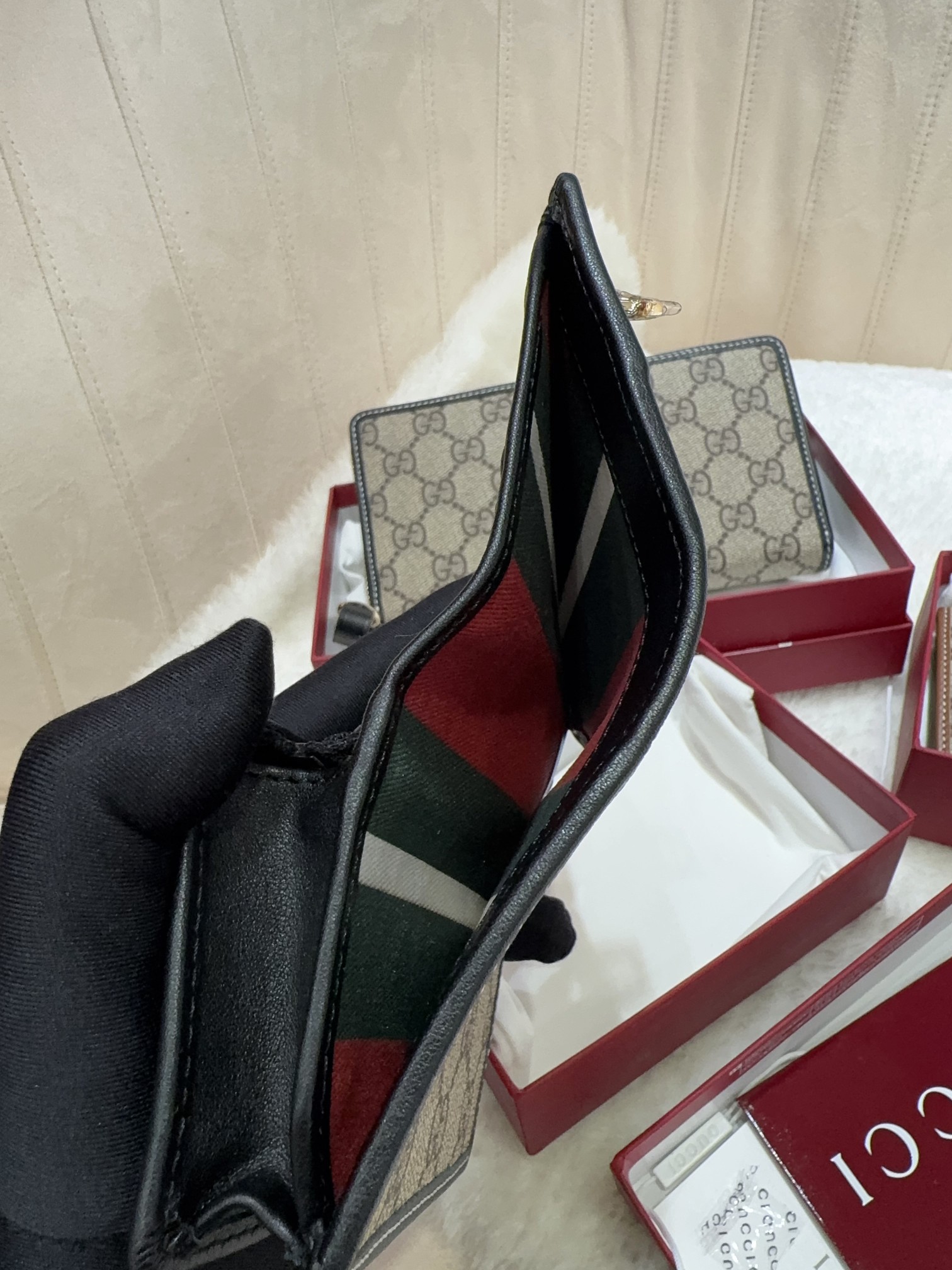 [TOP] GUCCI GG Single Pull Money Clip 11*8.5*3cm -  2 Colour