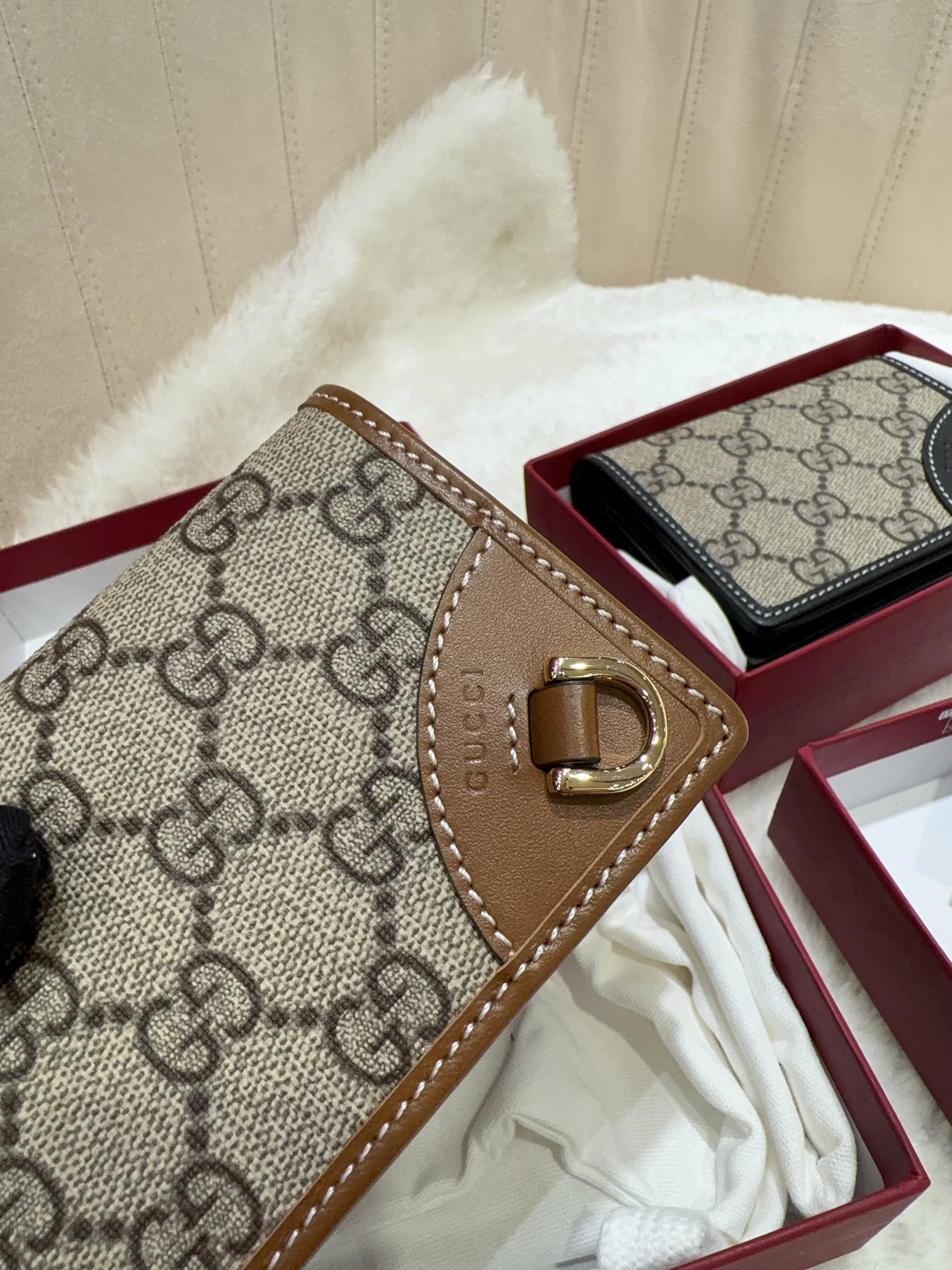 [TOP] GUCCI GG Single Pull Money Clip 11*8.5*3cm -  2 Colour