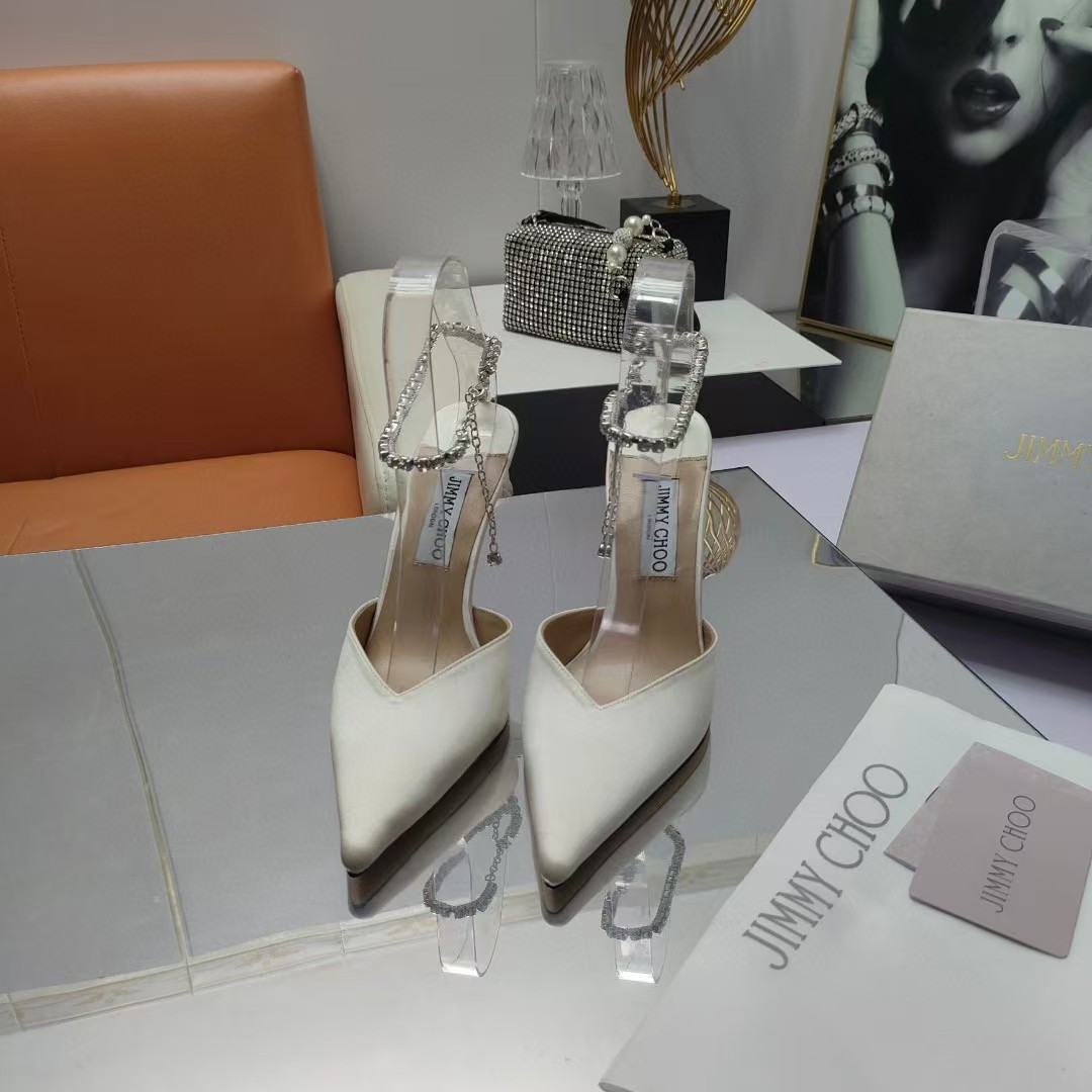 [TOP] Jimmy Choo High Heel Sandals  - White