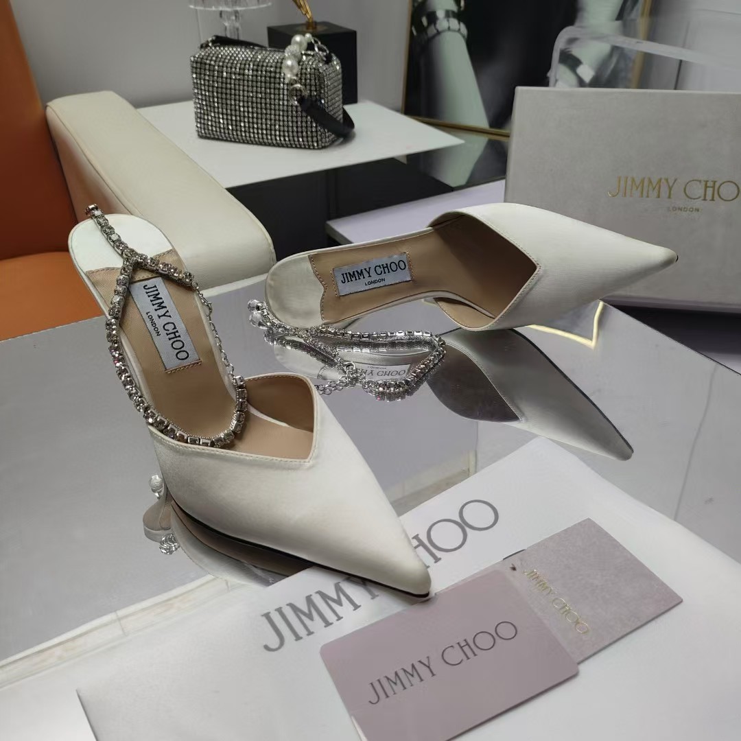[TOP] Jimmy Choo High Heel Sandals  - White