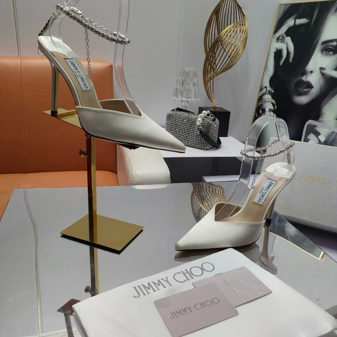 [TOP] Jimmy Choo High Heel Sandals  - White