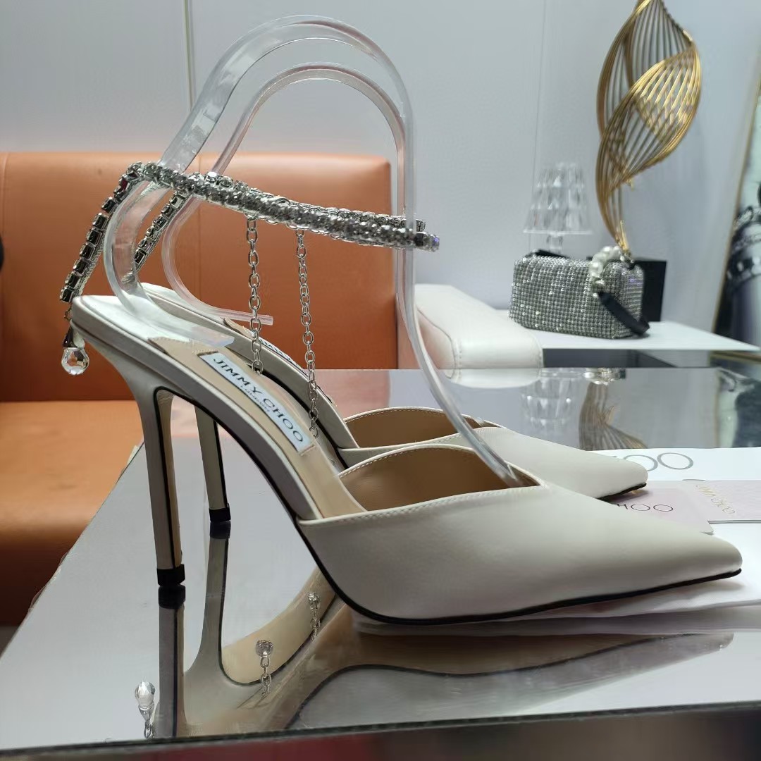[TOP] Jimmy Choo High Heel Sandals  - White
