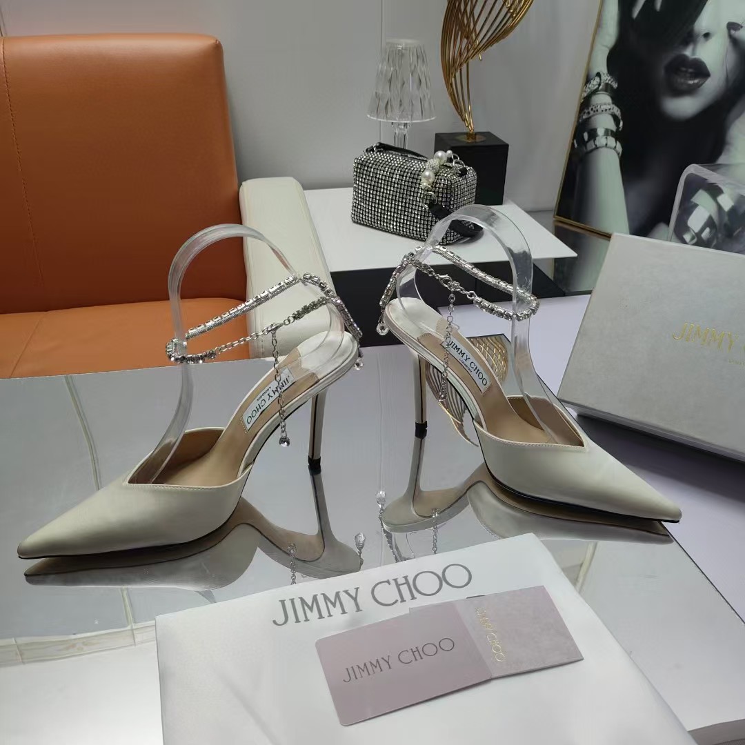 [TOP] Jimmy Choo High Heel Sandals  - White