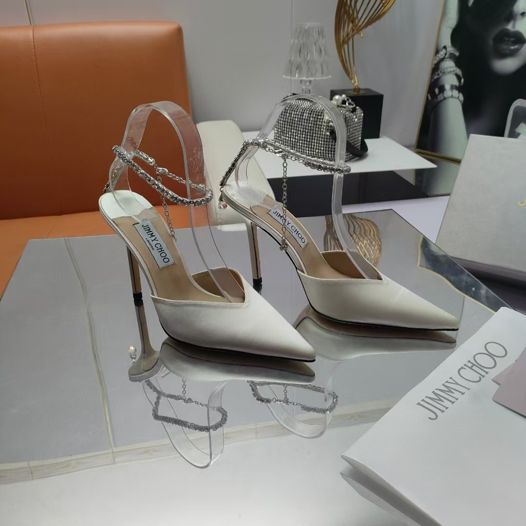 [TOP] Jimmy Choo High Heel Sandals  - White
