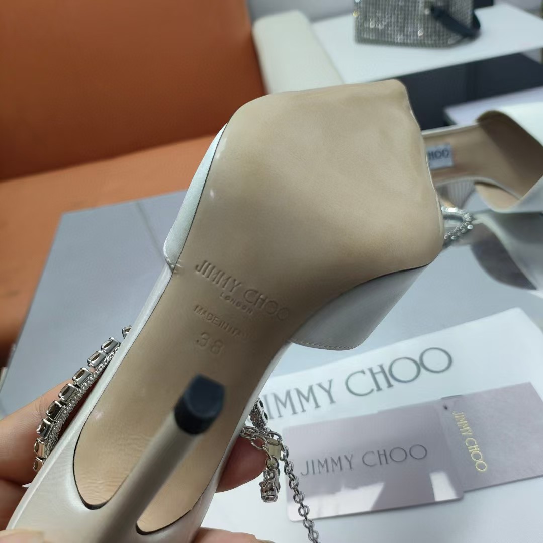 [TOP] Jimmy Choo High Heel Sandals  - White