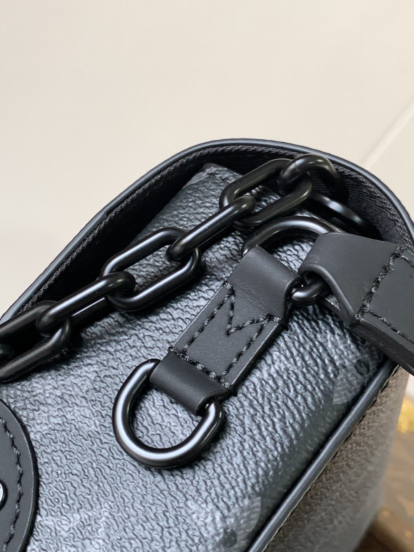 [TOP] Louis Vuitton LV Steamer Mini Bag Monogram Eclipse Canvas 18 x 11 x 6.5 cm - Black