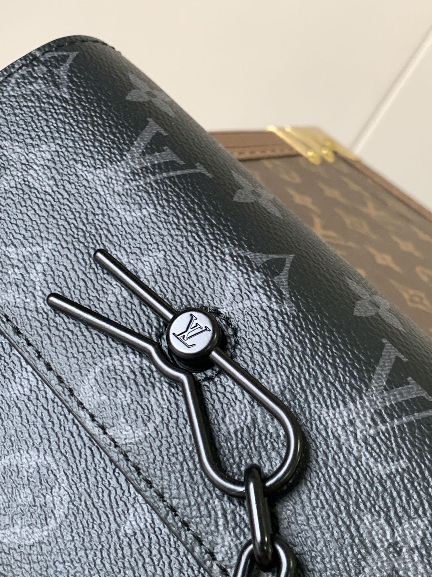 [TOP] Louis Vuitton LV Steamer Mini Bag Monogram Eclipse Canvas 18 x 11 x 6.5 cm - Black