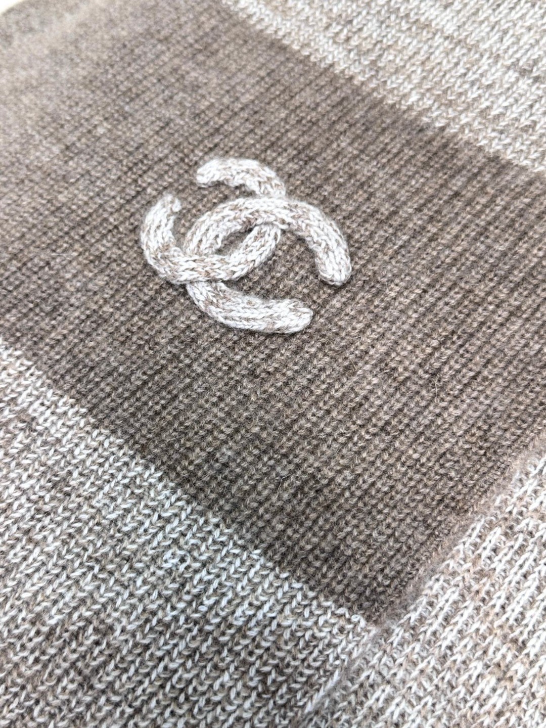 [TOP] CHANEL Cashmere Scarf 35*180cm - Khaki
