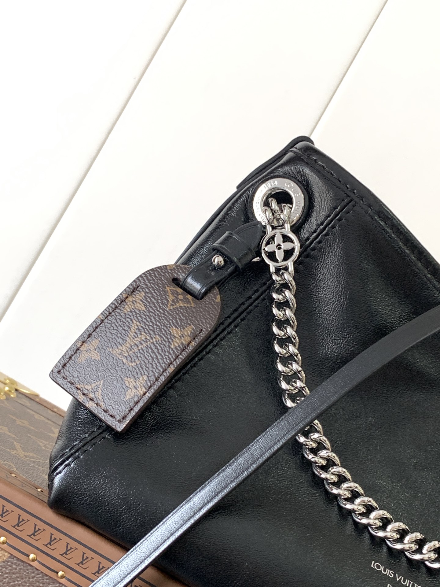 [TOP] Louis Vuitton LV Carryall Bag Lambskin BB 26x17x10cm - Black&SHW