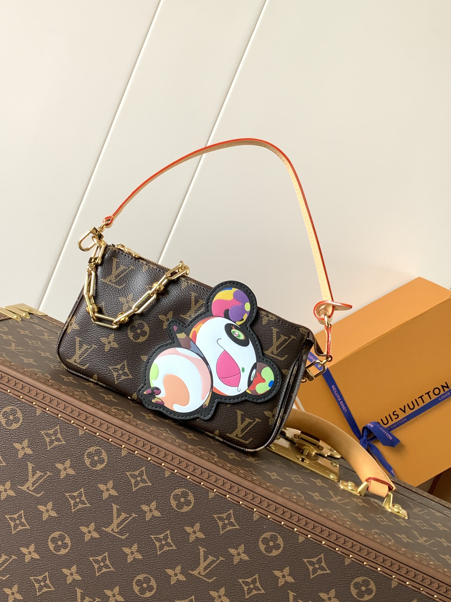 [TOP] Louis Vuitton LV Monogram Pochette Accessories Bag 13x4x22cm - Brown