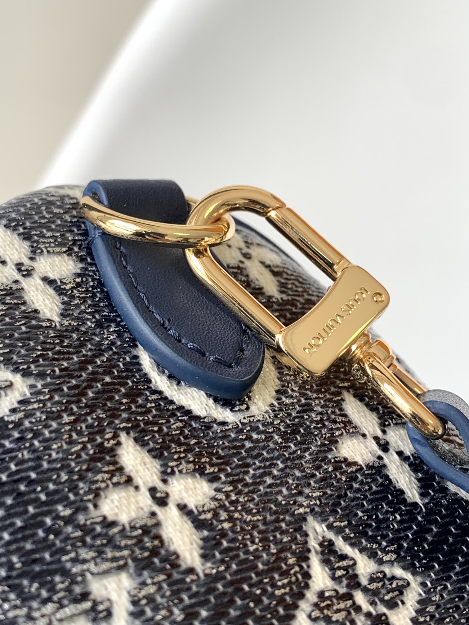 [TOP] Louis Vuitton LV Speedy Bandoulière 20 Bag Monogram Jacquard Canvas 20x13.5x12cm - Dark Blue