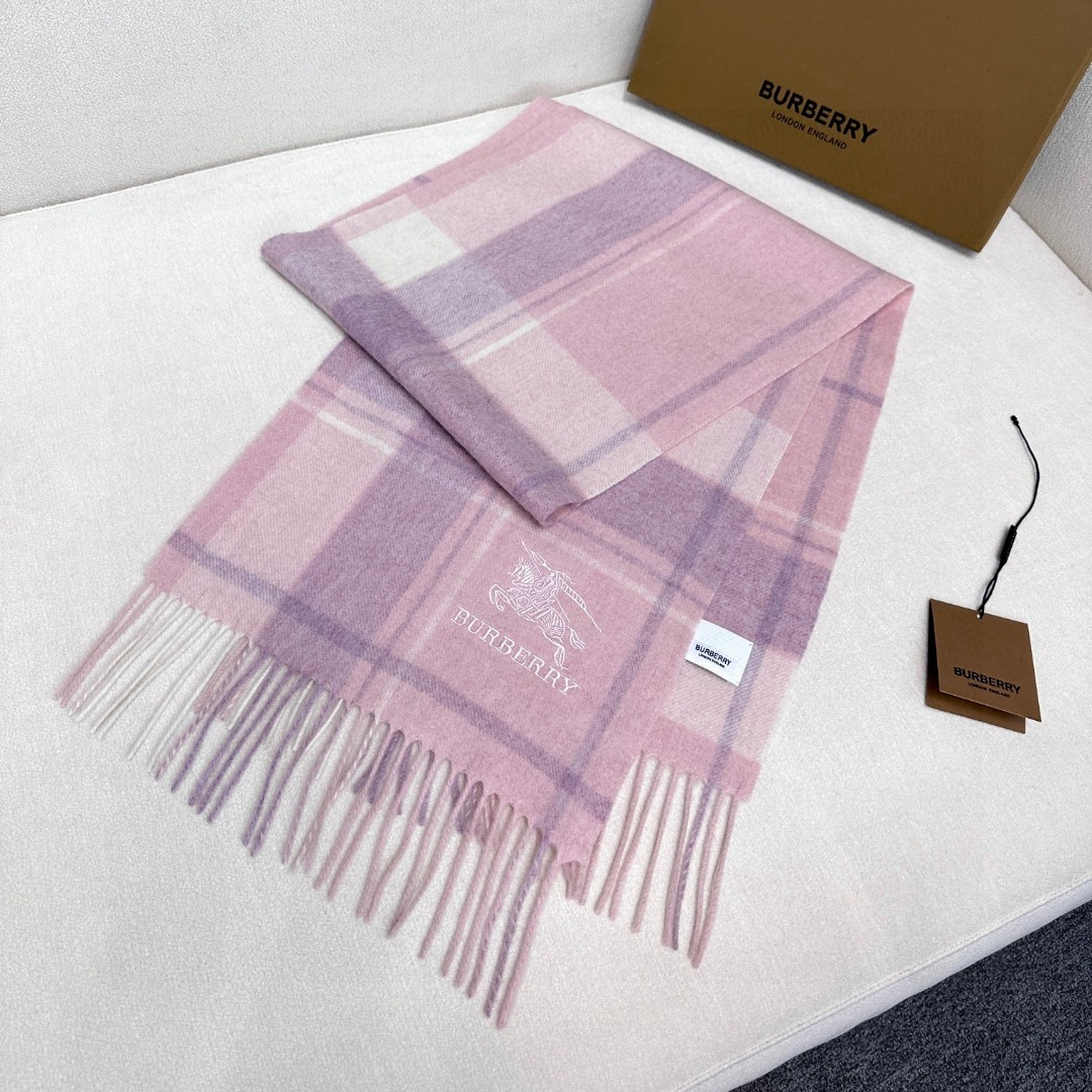 [TOP] BURBERRY Cashmere Scarf 30x180cm - 3 Color
