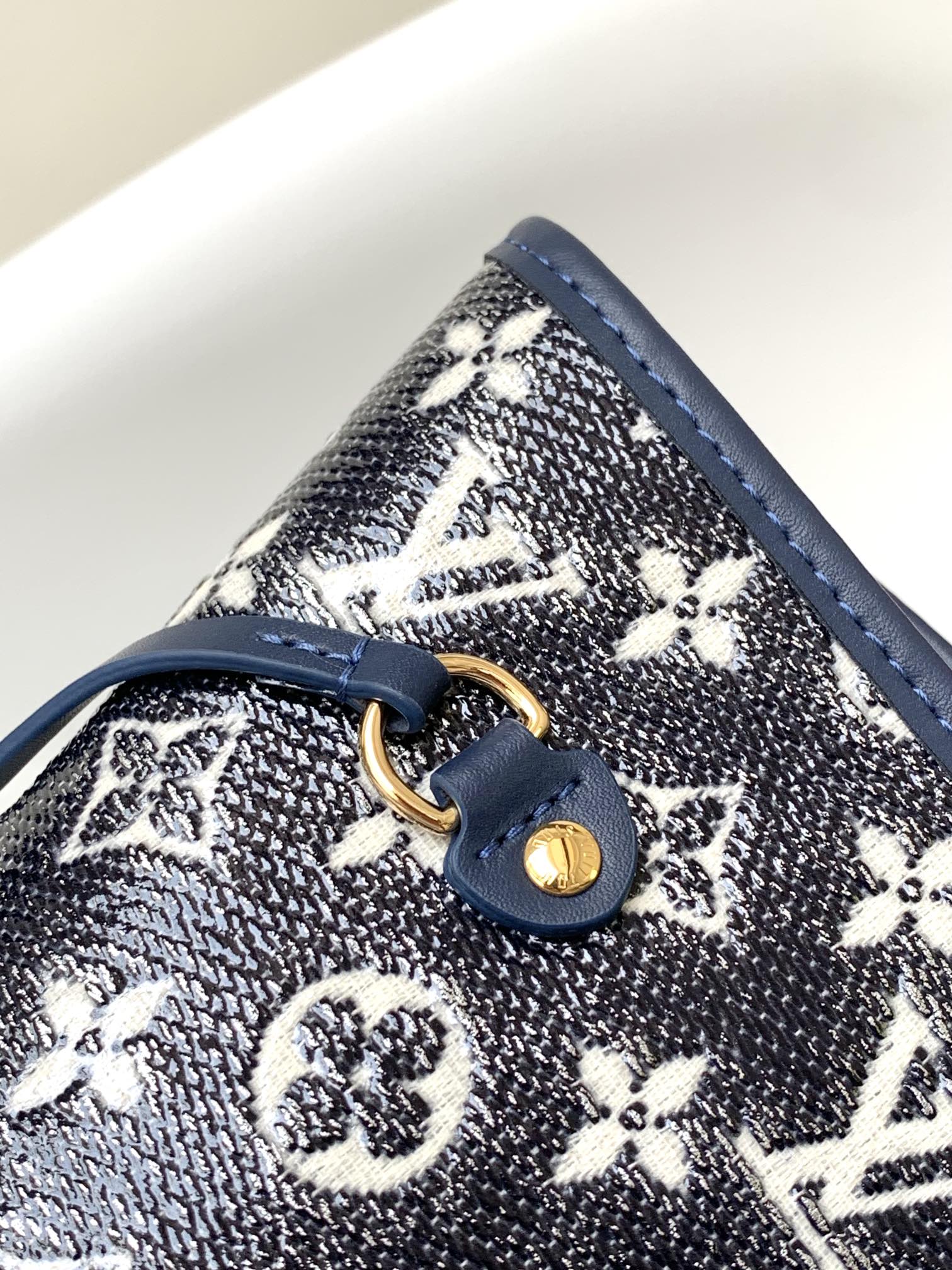 [TOP] Louis Vuitton LV Neverful Bag Monogram Coated Canvas 31x28x14cm - Navy Blue