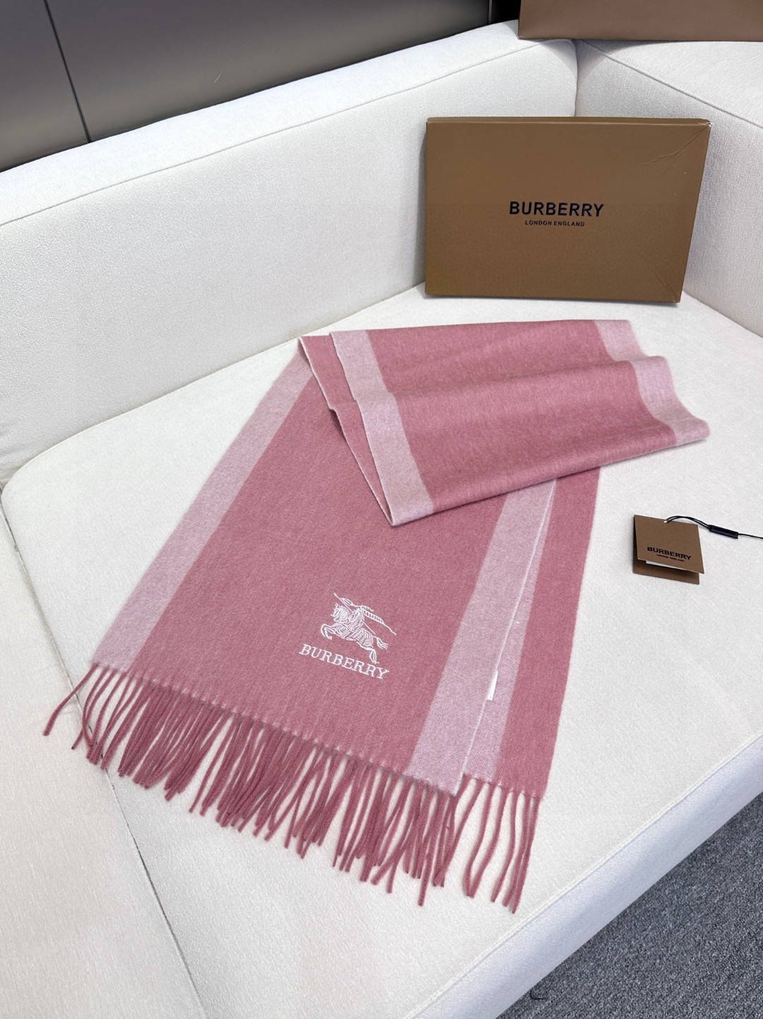 [TOP] BURBERRY Cashmere Scarf 32x180cm - 4 Color