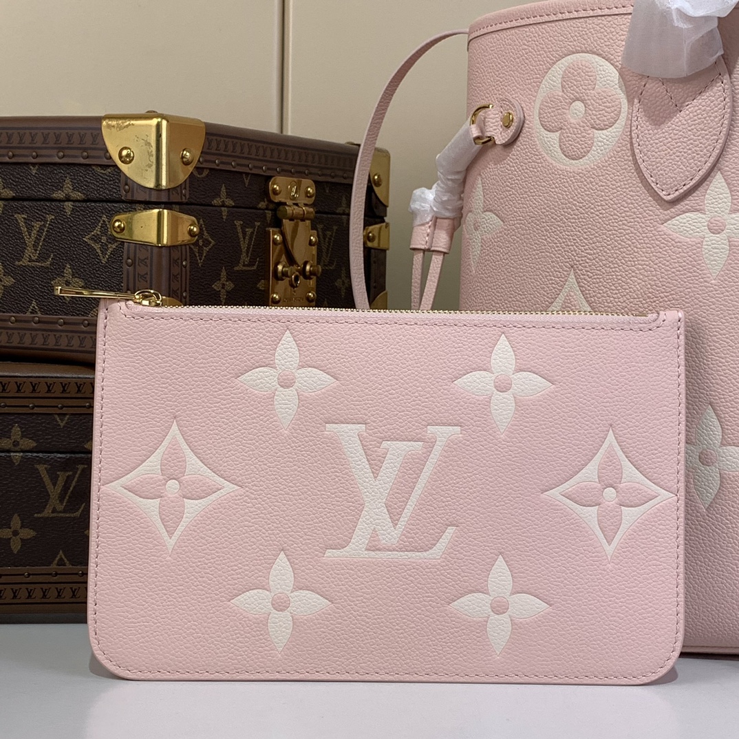 [TOP] Louis Vuitton LV Milky Way Neverful Bag Monogram Empreinte Leather 31x28x14cm - Pink