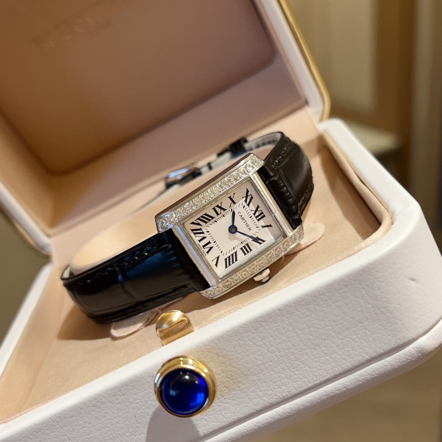 [TOP] Cartier Tank Francaise Watch with Diamonds 21.2x5.7mm - 8 Color