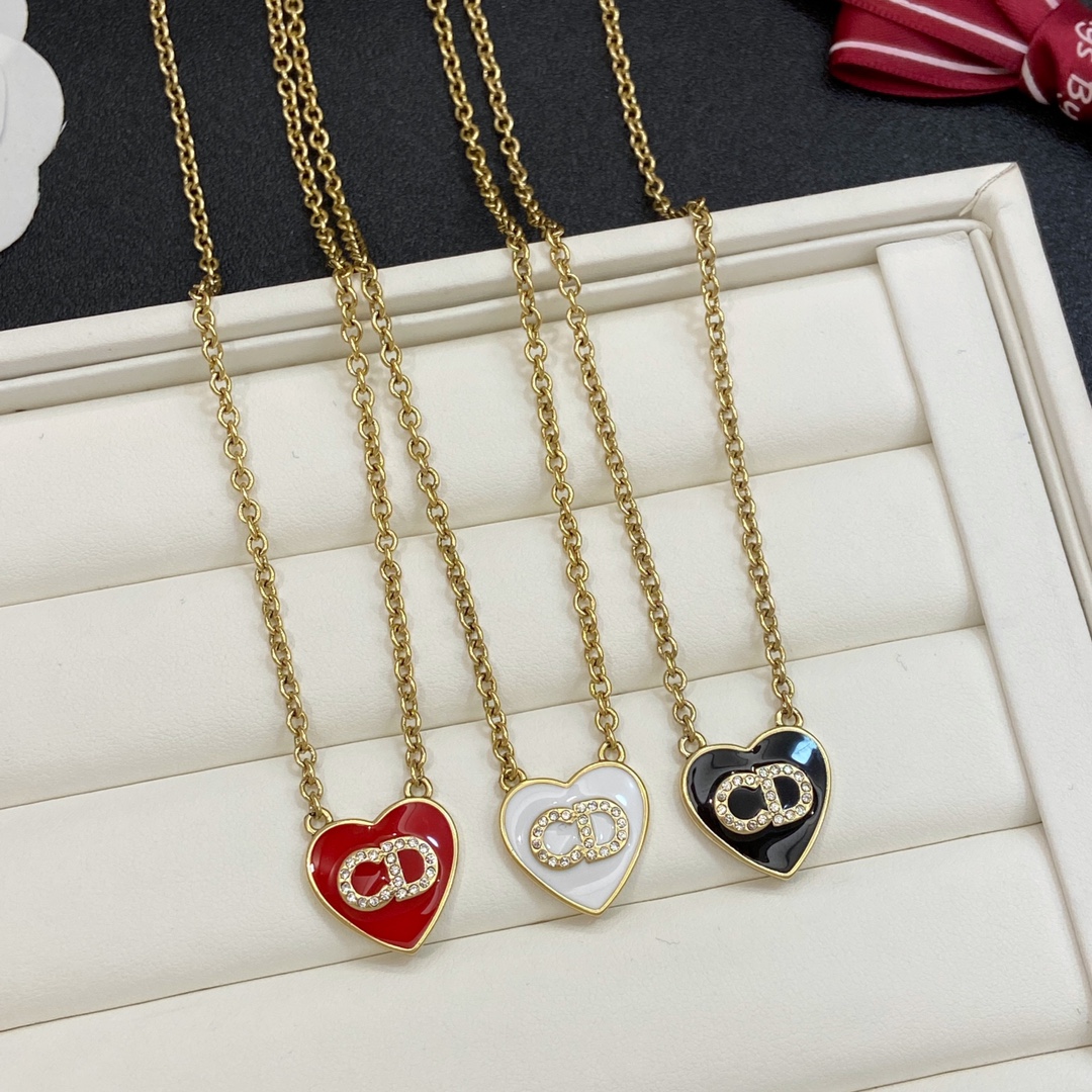 [TOP] Christian Dior Heart  Necklace - 3 colors