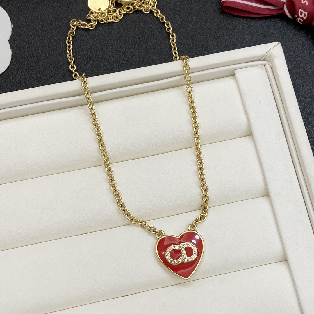 [TOP] Christian Dior Heart  Necklace - 3 colors