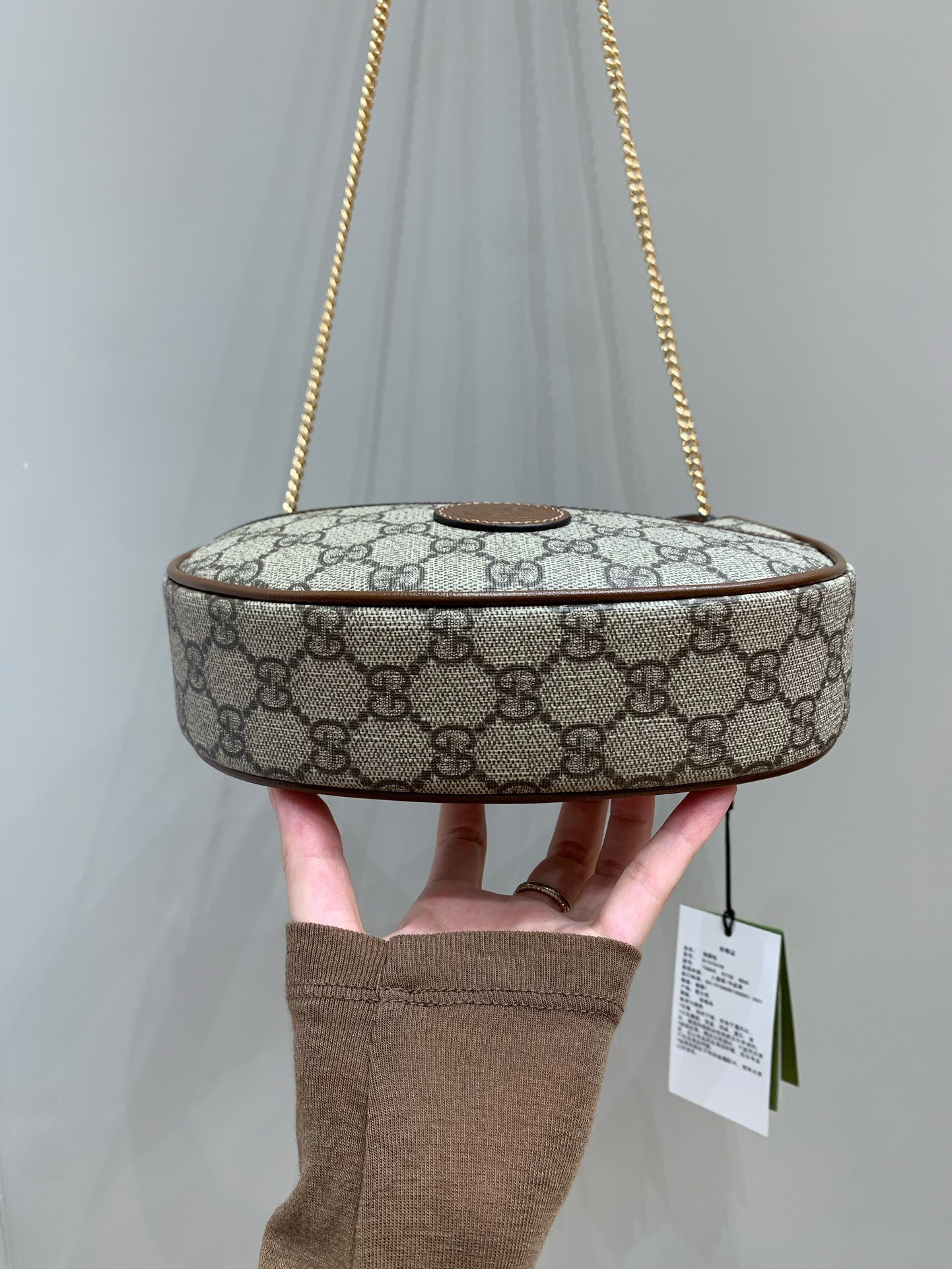 [TOP] GUCCI Ophidia Half Moon Handbag 21.5x11x5cm - GHW