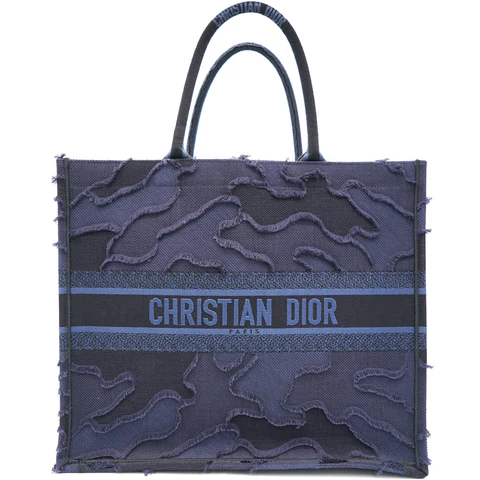 [TOP] Christian Dior Book Tote Bag 41× 34×18cm - Dark Blue