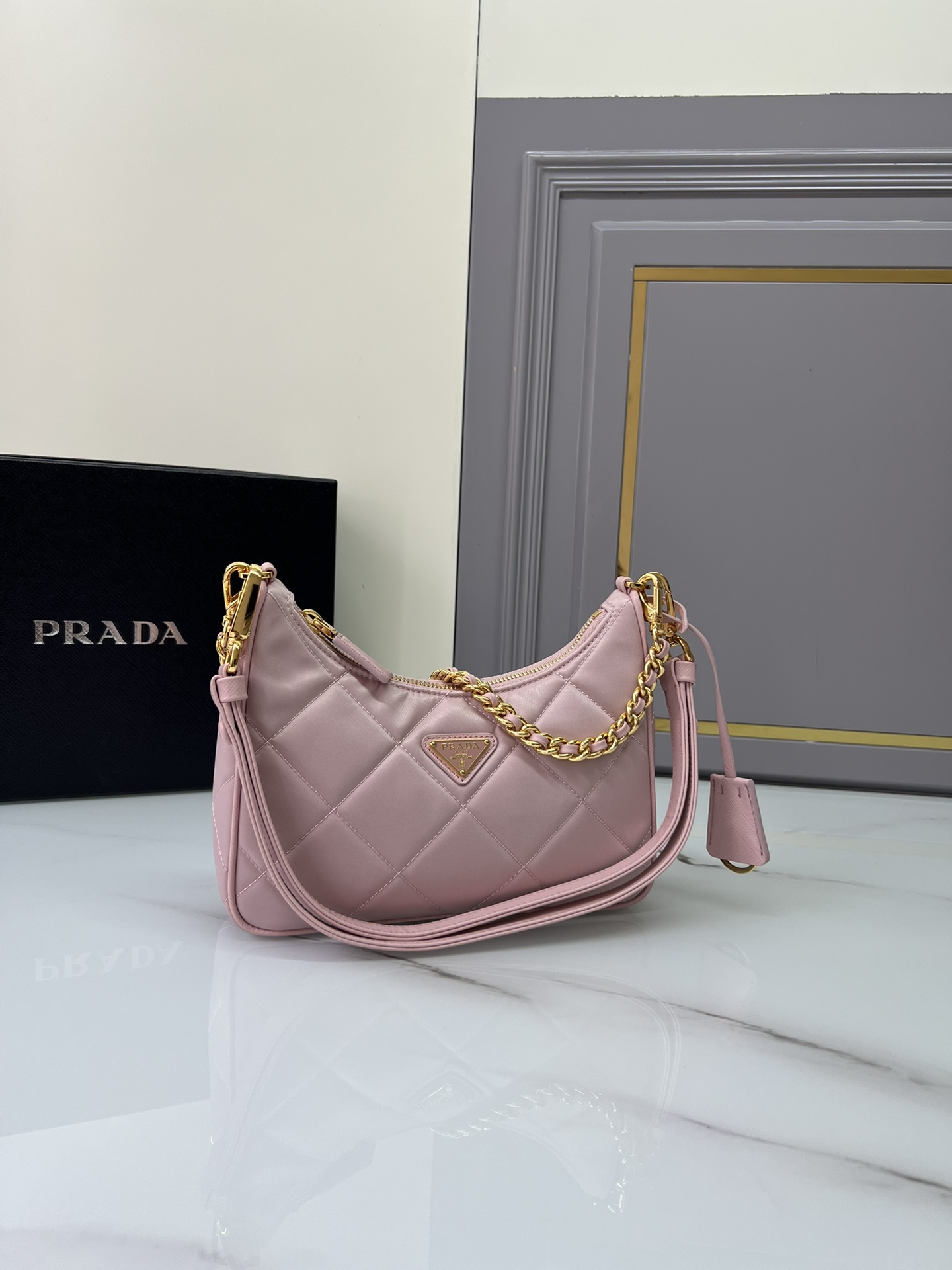 [TOP] PRADA Hobo Underarm Bag Nylon 22*18*6cm - 6 Colour