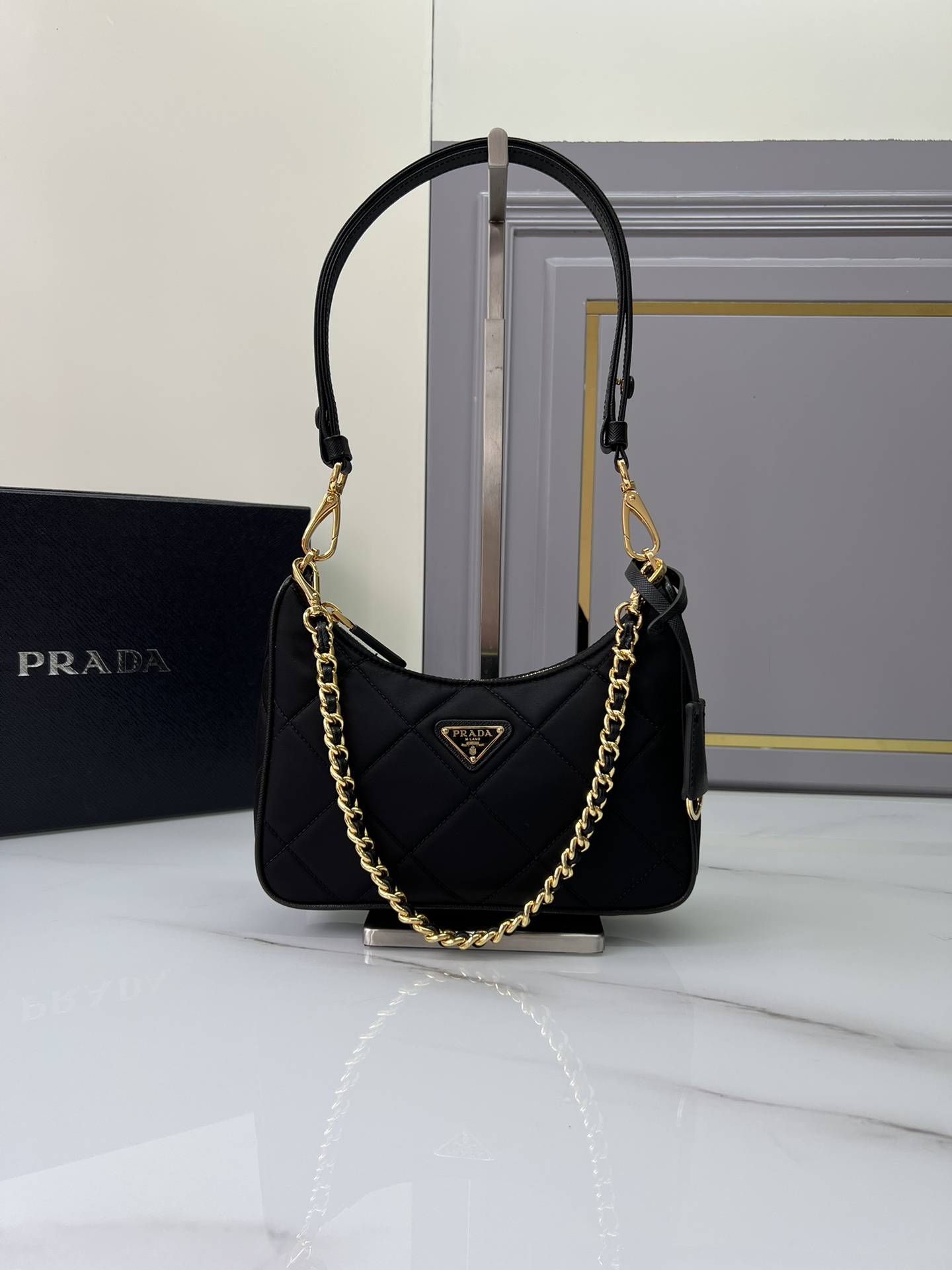 [TOP] PRADA Hobo Underarm Bag Nylon 22*18*6cm - 6 Colour