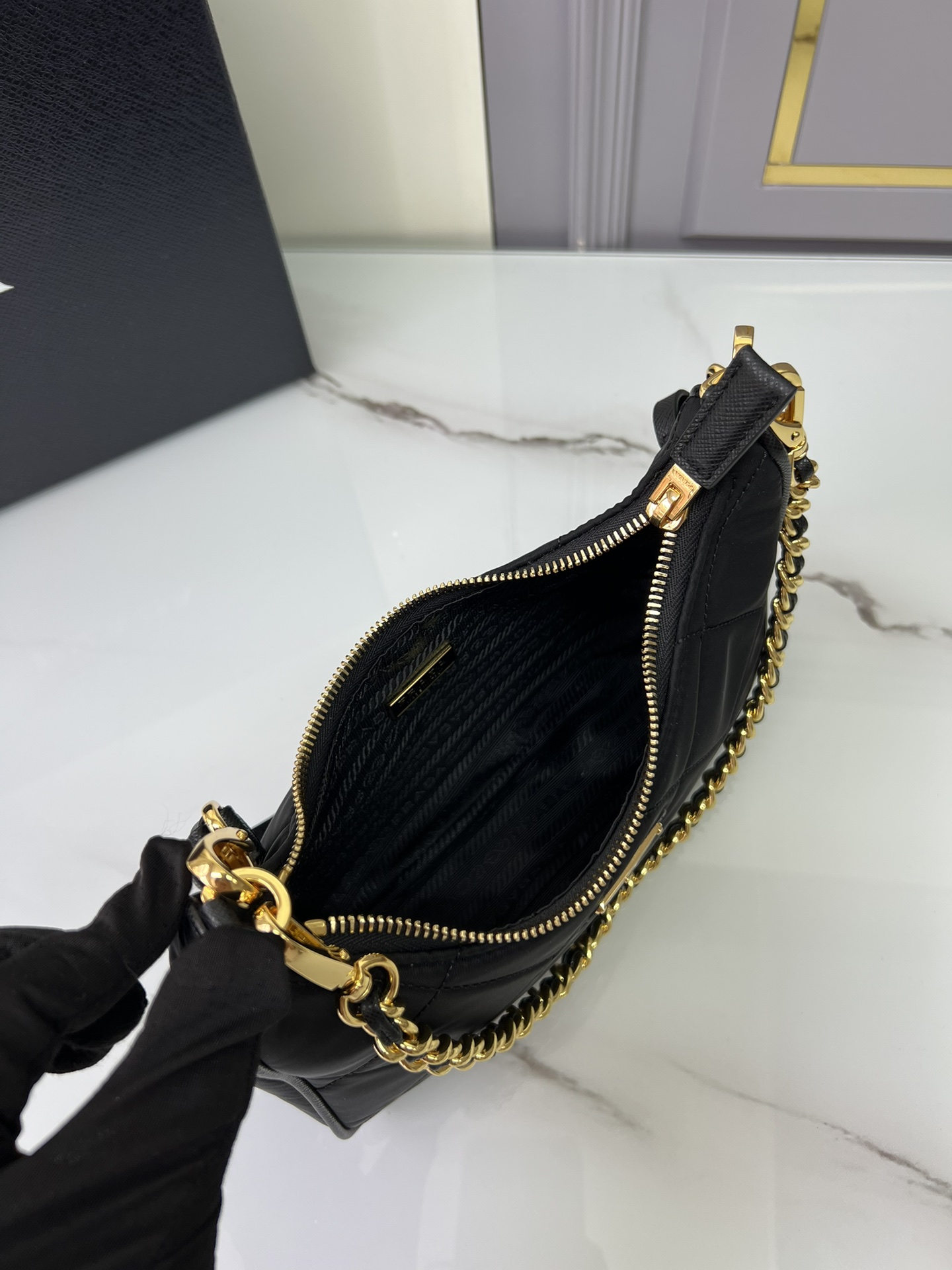 [TOP] PRADA Hobo Underarm Bag Nylon 22*18*6cm - 6 Colour